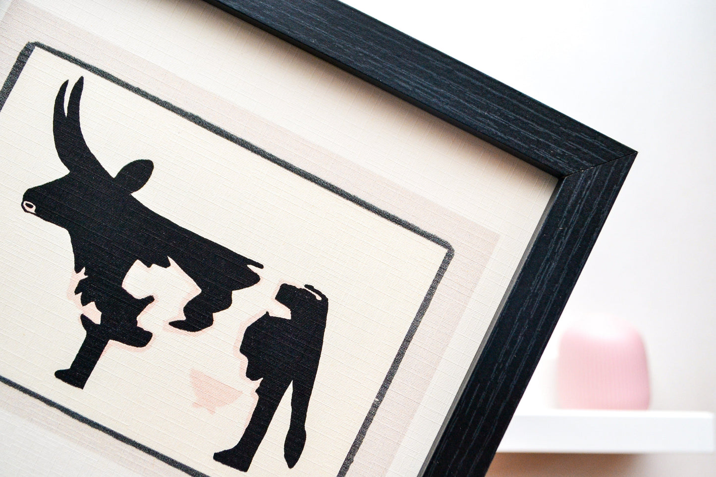 Children's La Vache Cow Print, Vintage French animal nursery art print french animal prints