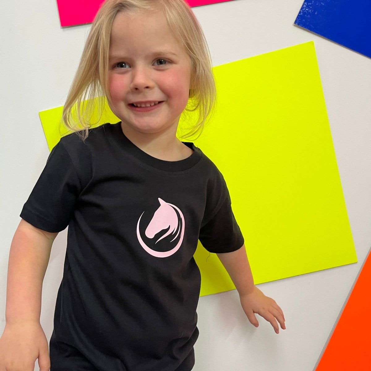 Horse T Shirt, pink horse riding tops or equestrian tops for kids