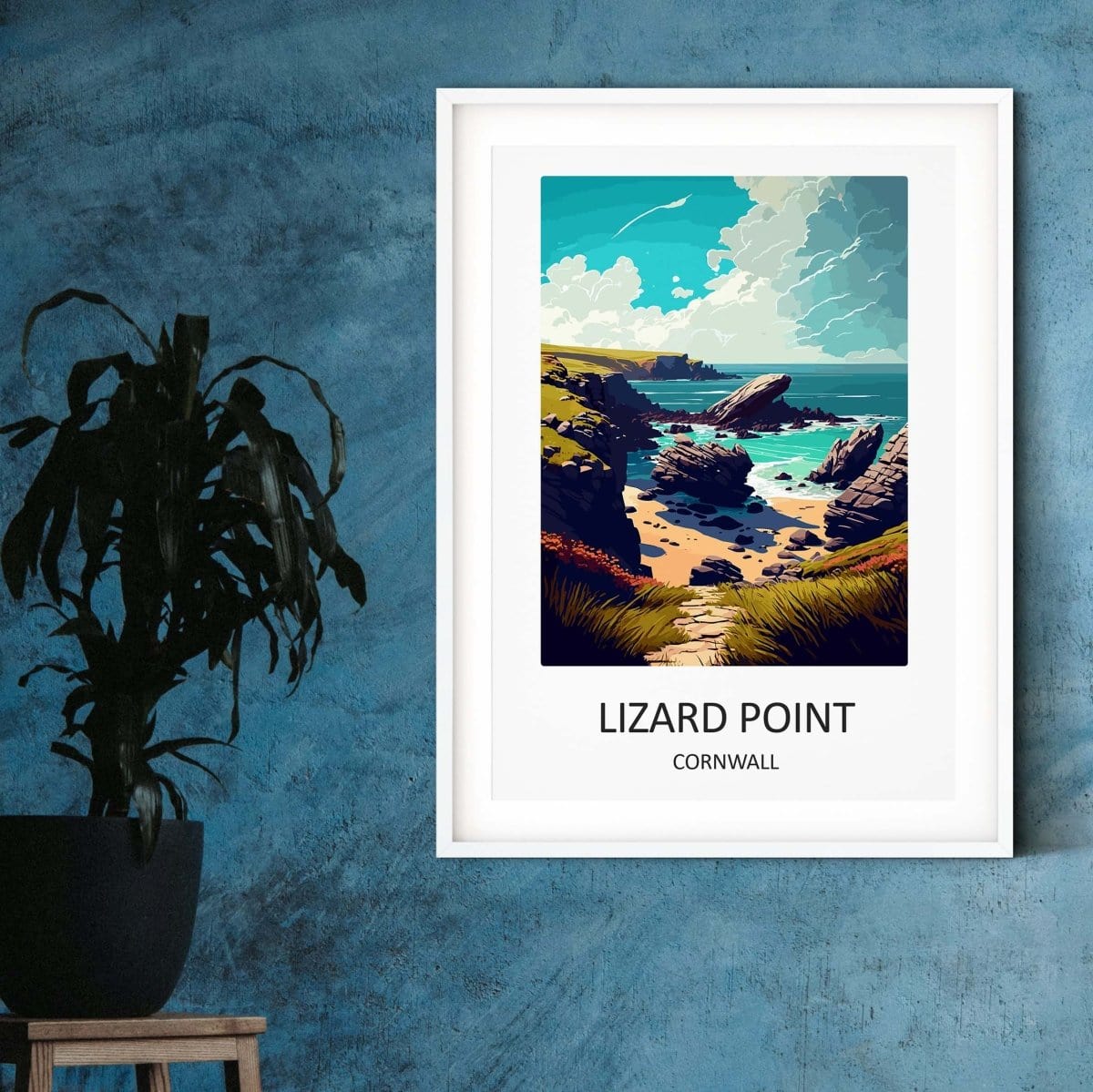 Cornwall Lizard travel posters UK destination Cornwall prints