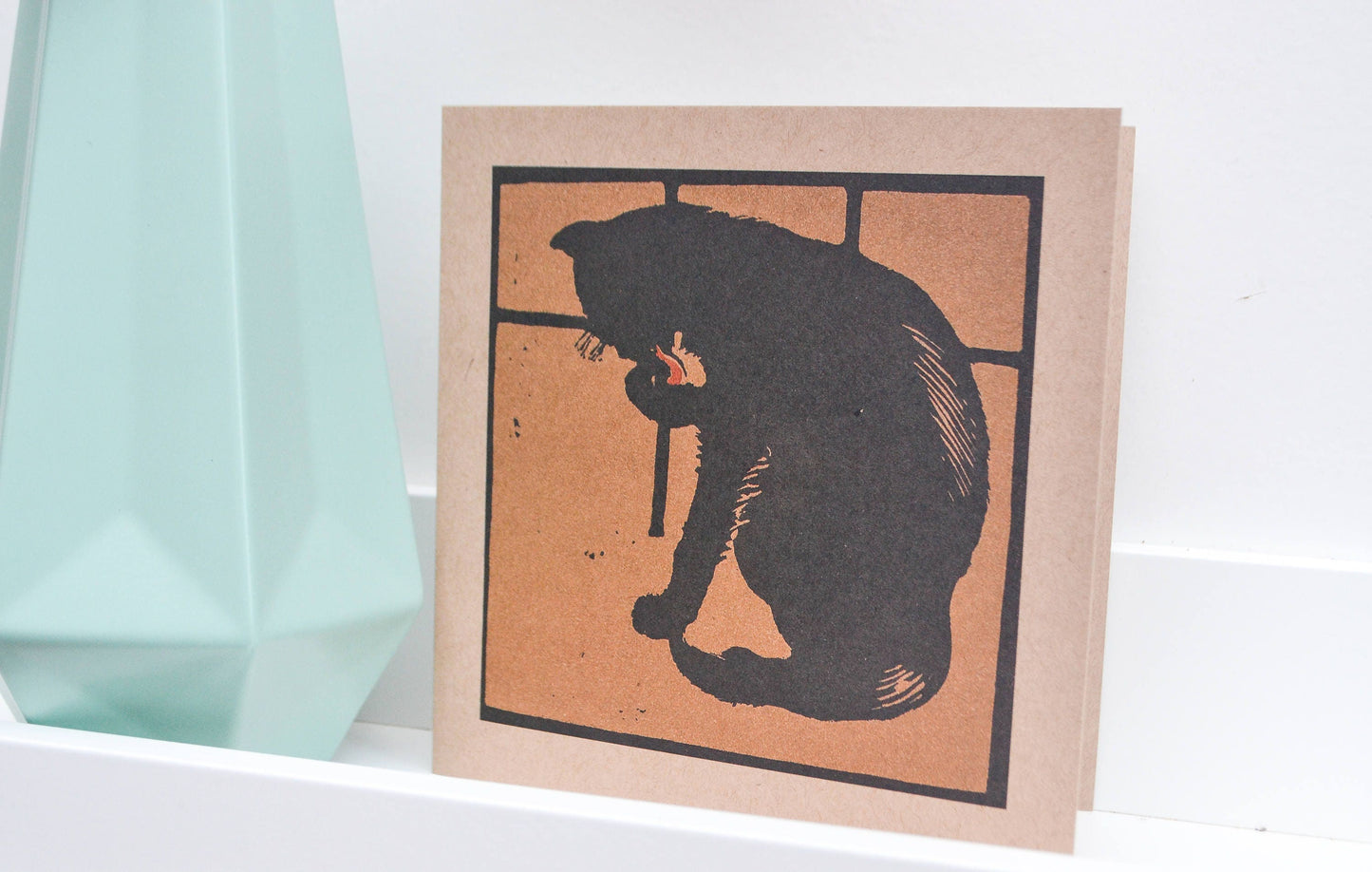 Black Cat Greetings Card, Birthday, Thank you or Blank Card