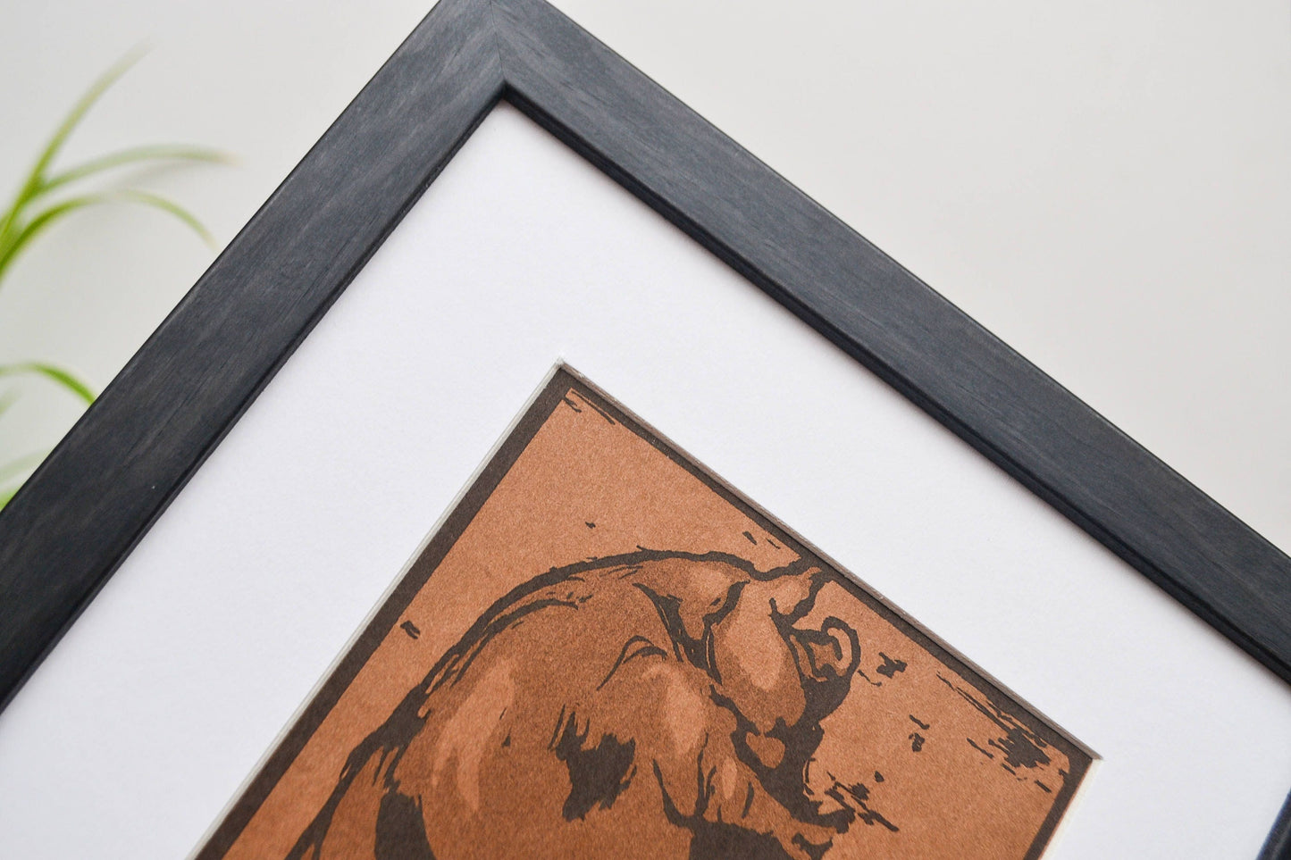 Vintage Pig illustration print - Square art pigs print