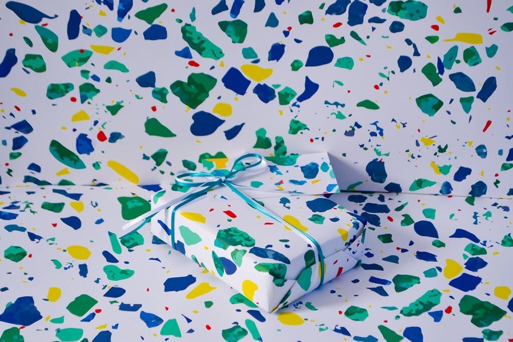 Happy Birthday white Terrazzo Birthday Card, dad birthday card, female card or hard to buy for male birthday card