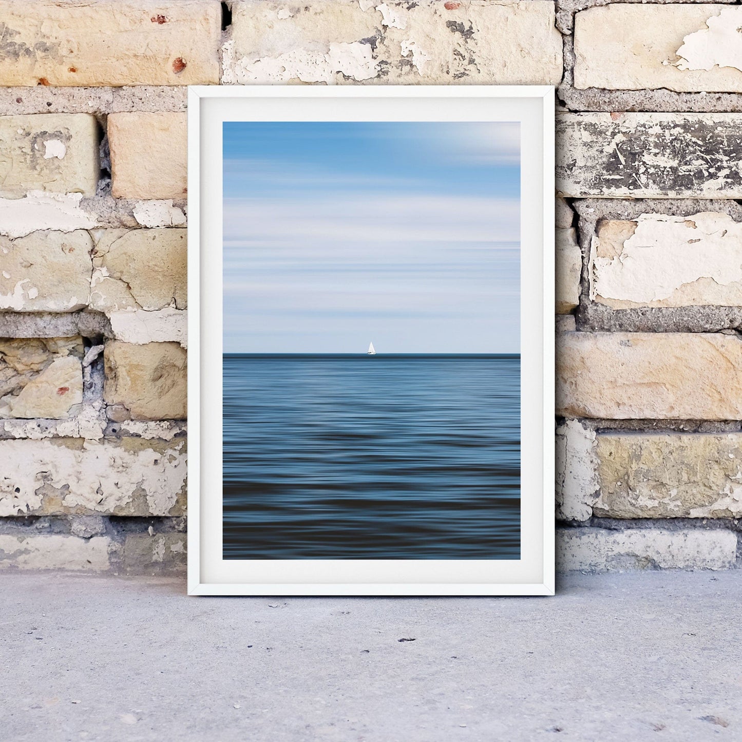 Framed Set of 3 Relaxing Ocean Tranquil Sea Smooth Ocean Prints of water Photography Prints