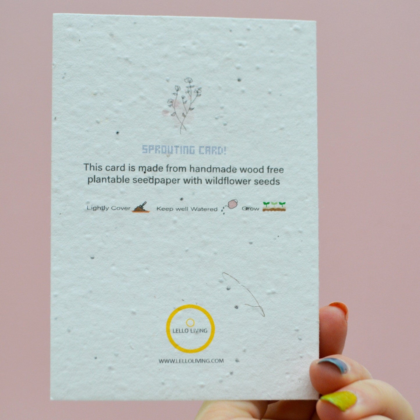 Mothers Day Plantable Seed Paper Peacock card, eco seedpaper card