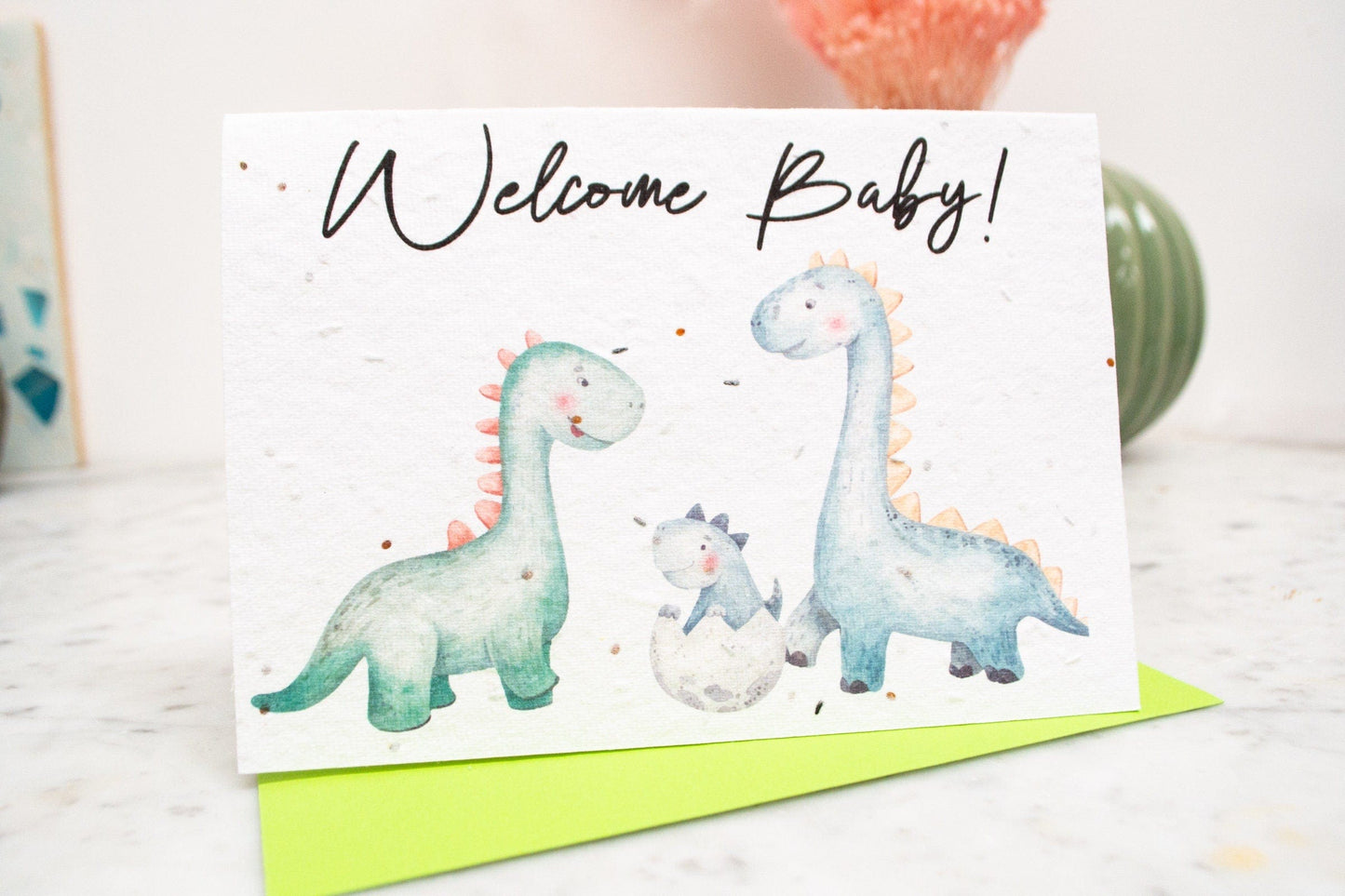 New Baby Dinosaurs Plantable Seed Paper Card