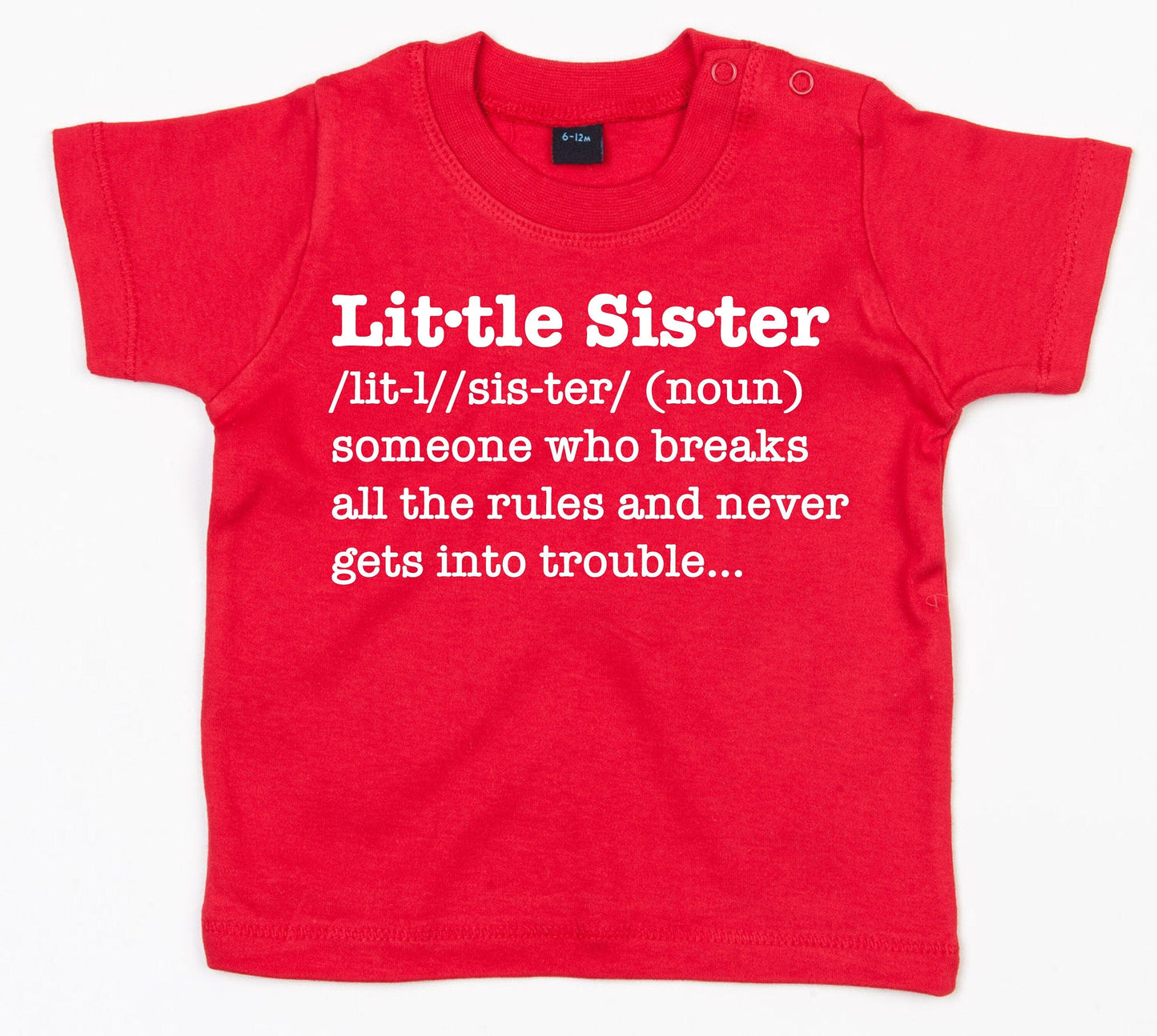 Little Sister definition t-shirt, Sibling t-shirt, cute Sister Shirts, fun Little sister Sister Outfit, younger baby sister little sis tee