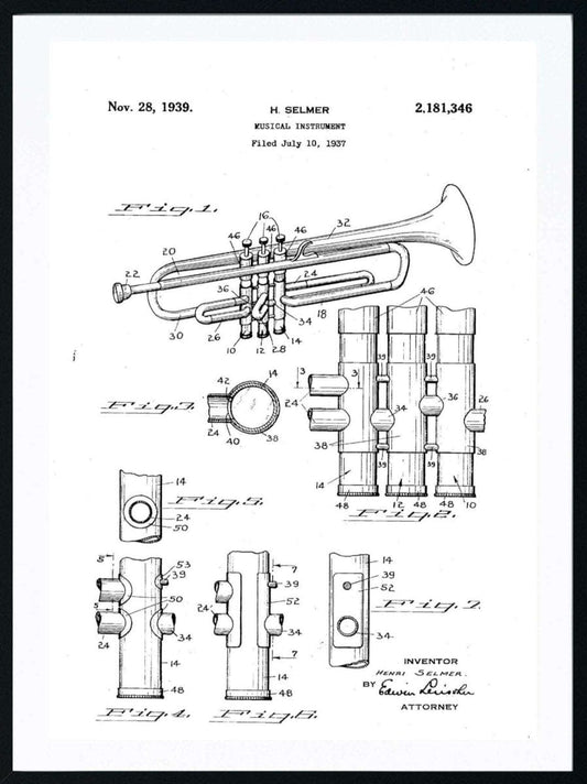 1939 Trumpet patent print