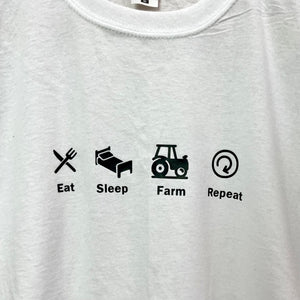 Eat sleep farm repeat unisex Farmer Shirt, minimalist farming T Shirt