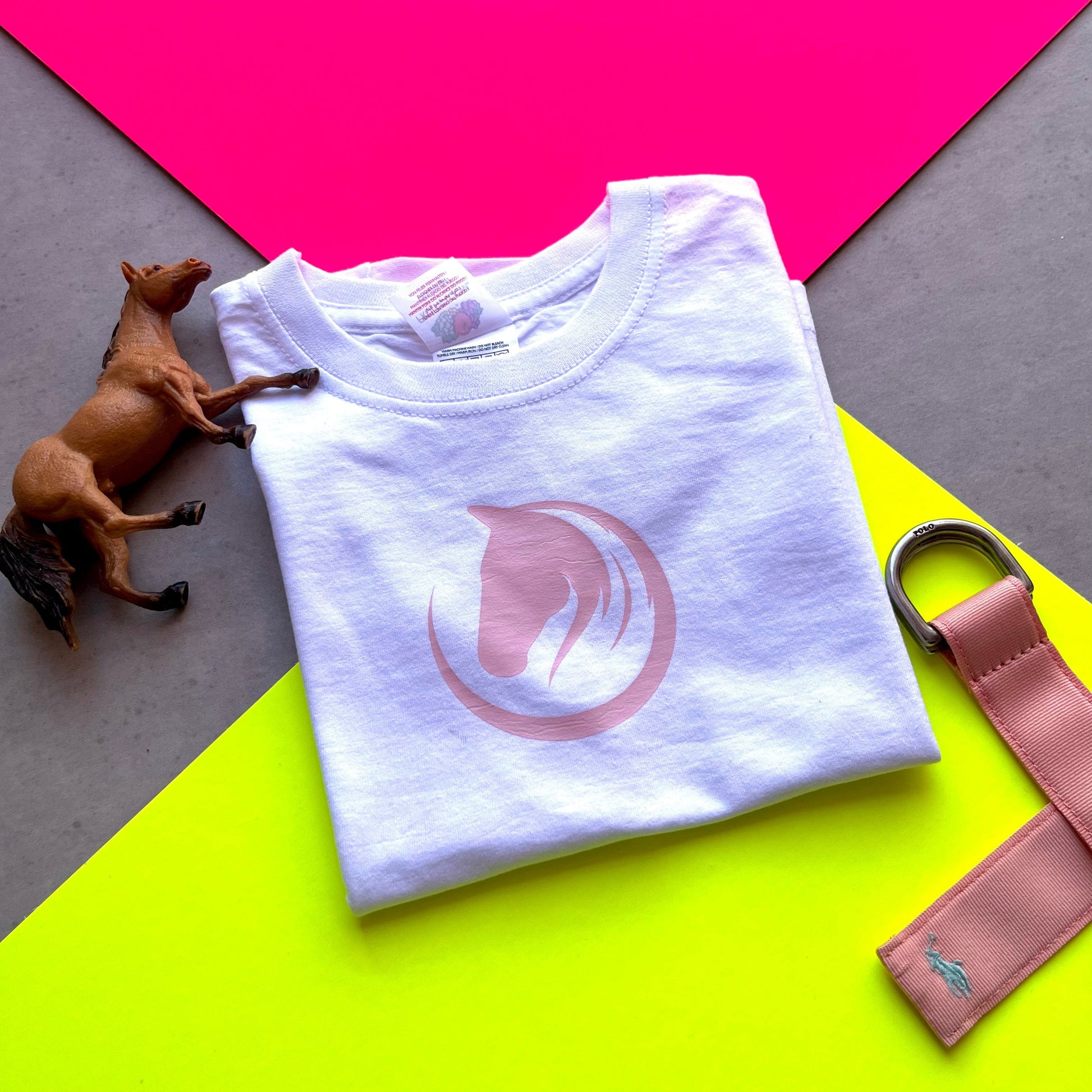 Horse T Shirt, pink horse riding tops or equestrian tops for kids