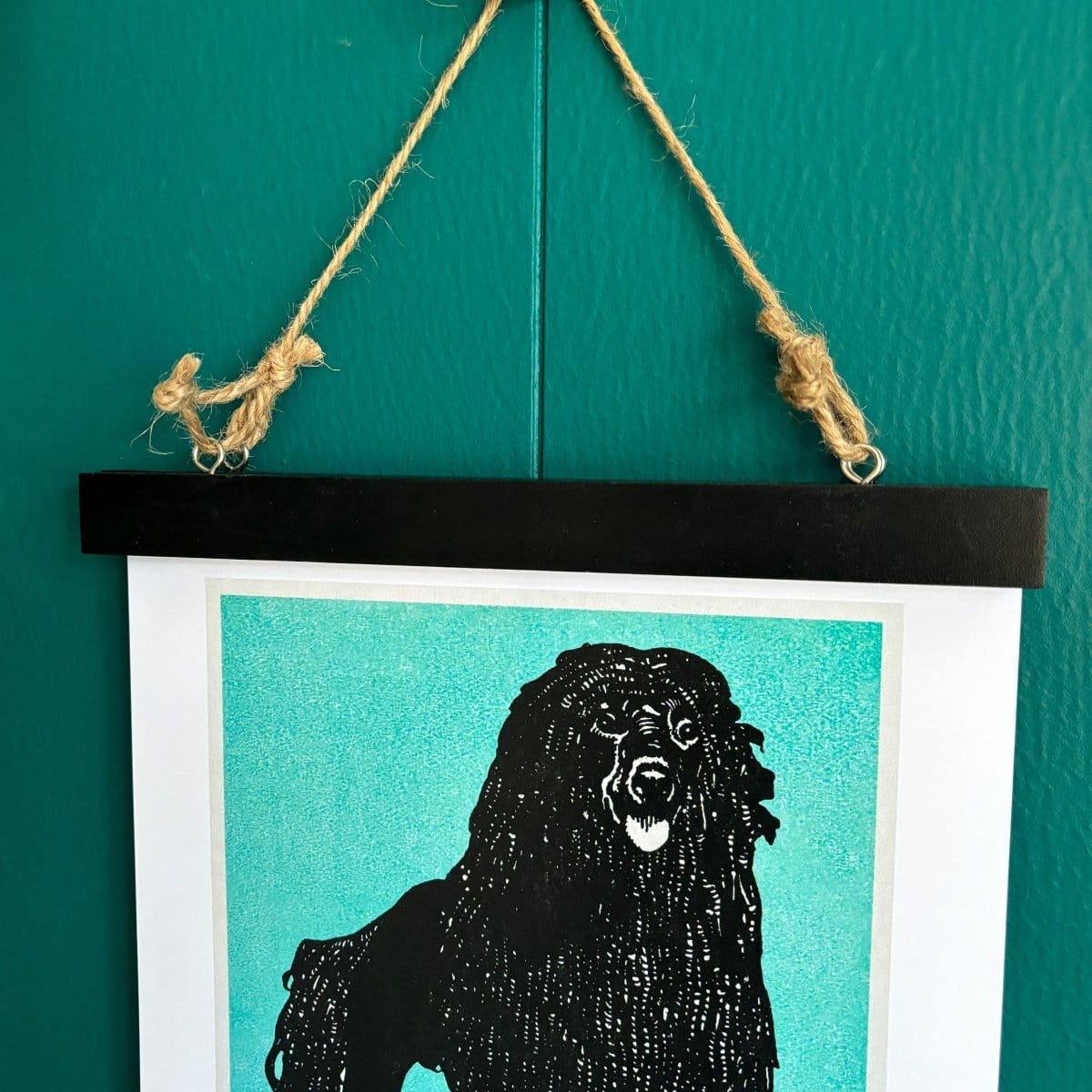 Black Magnetic Poster Hanger, wooden poster hanging kit