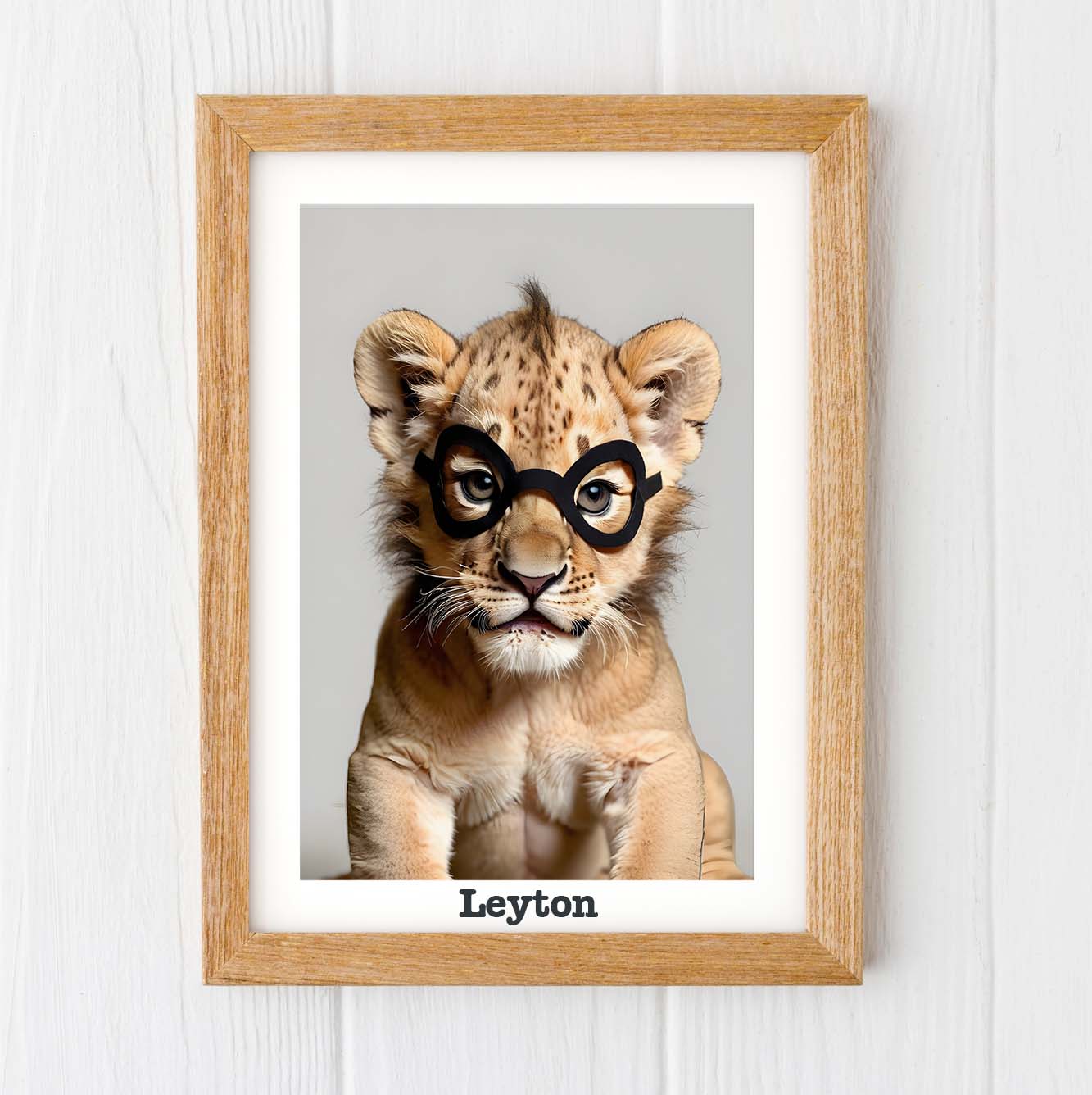 Baby Lion print, baby lion art personalised nursery prints safari animal superhero gift