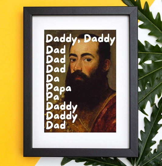 Altered art father's day daddy print