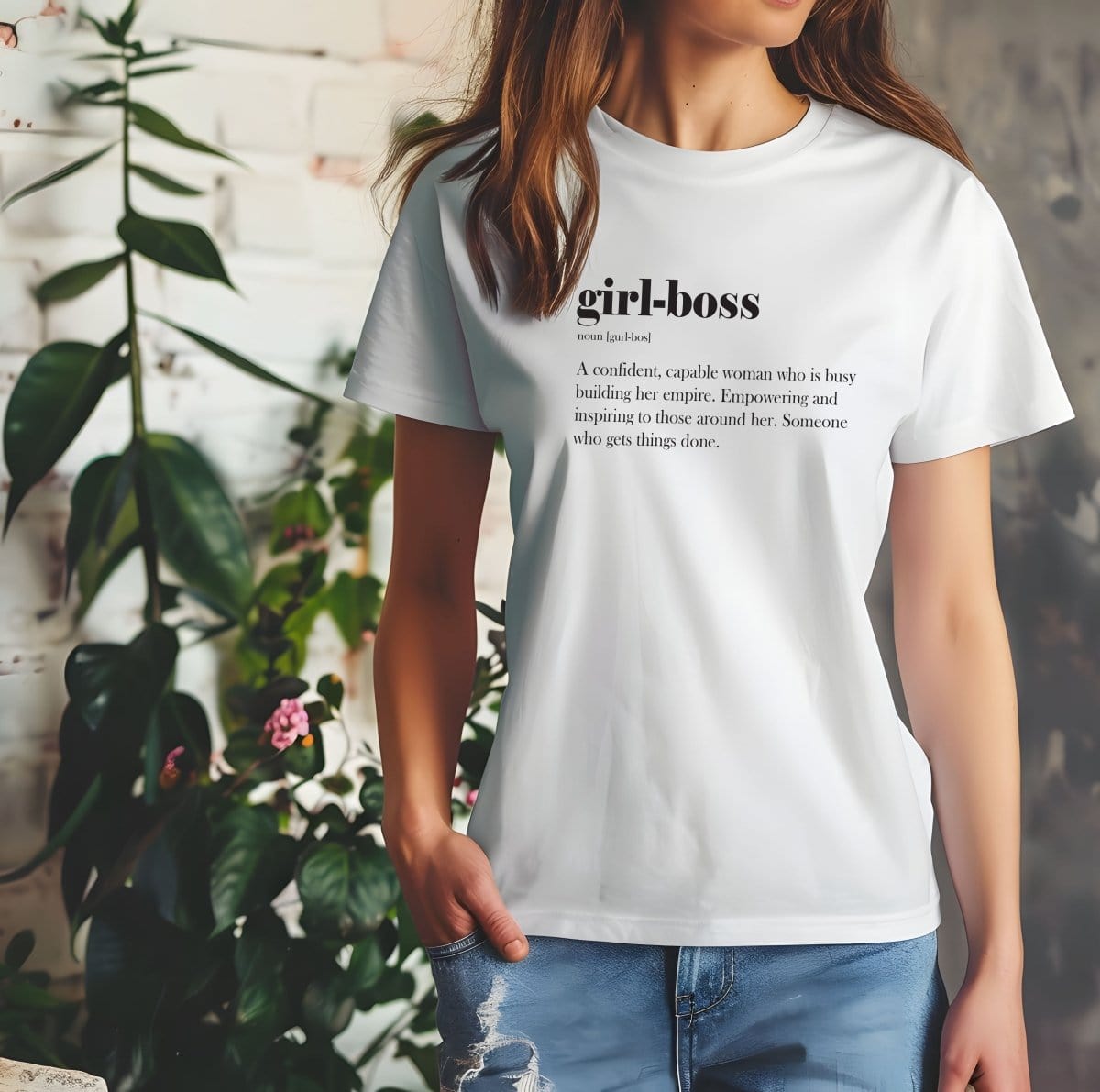 Girlboss meaning definition T Shirt, girl boss womens t shirt