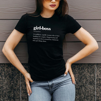 Girlboss meaning definition T Shirt, girl boss womens t shirt