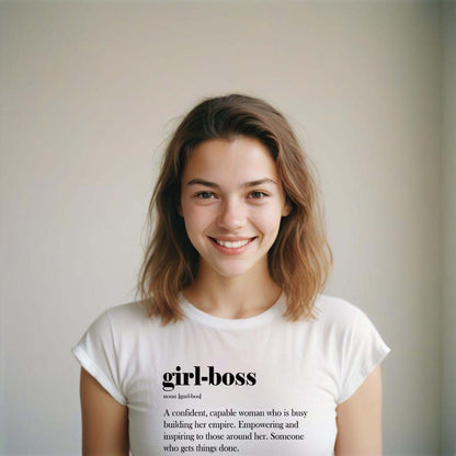 Girlboss meaning definition T Shirt, girl boss womens t shirt