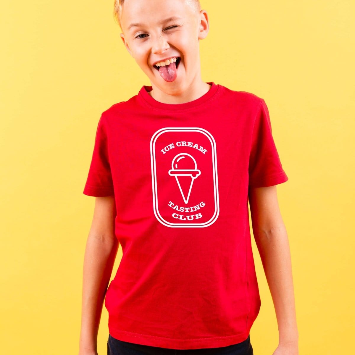 Kids t shirt with Ice Cream Tasting Club logo Ice cream t shirt