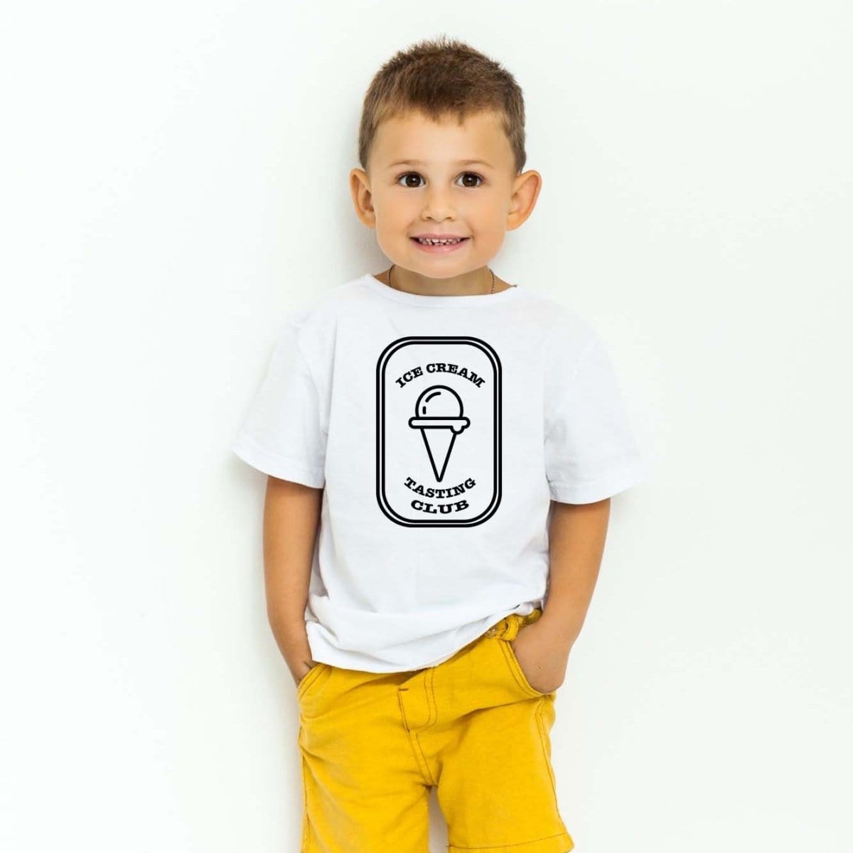 Kids t shirt with Ice Cream Tasting Club logo Ice cream t shirt