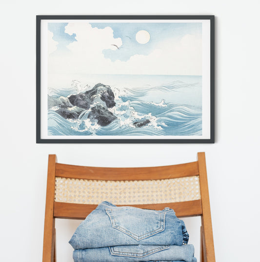 Japanese Wave Print, the wave Kojima Sea ocean prints, seascape prints Japanese Art Print