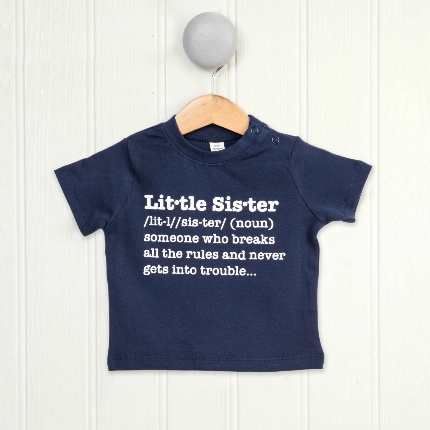 Big Brother And Little Sister Definition T Shirt Set, Sibling Matching Clothing, New sister sibling announcement shirt funny kids tee