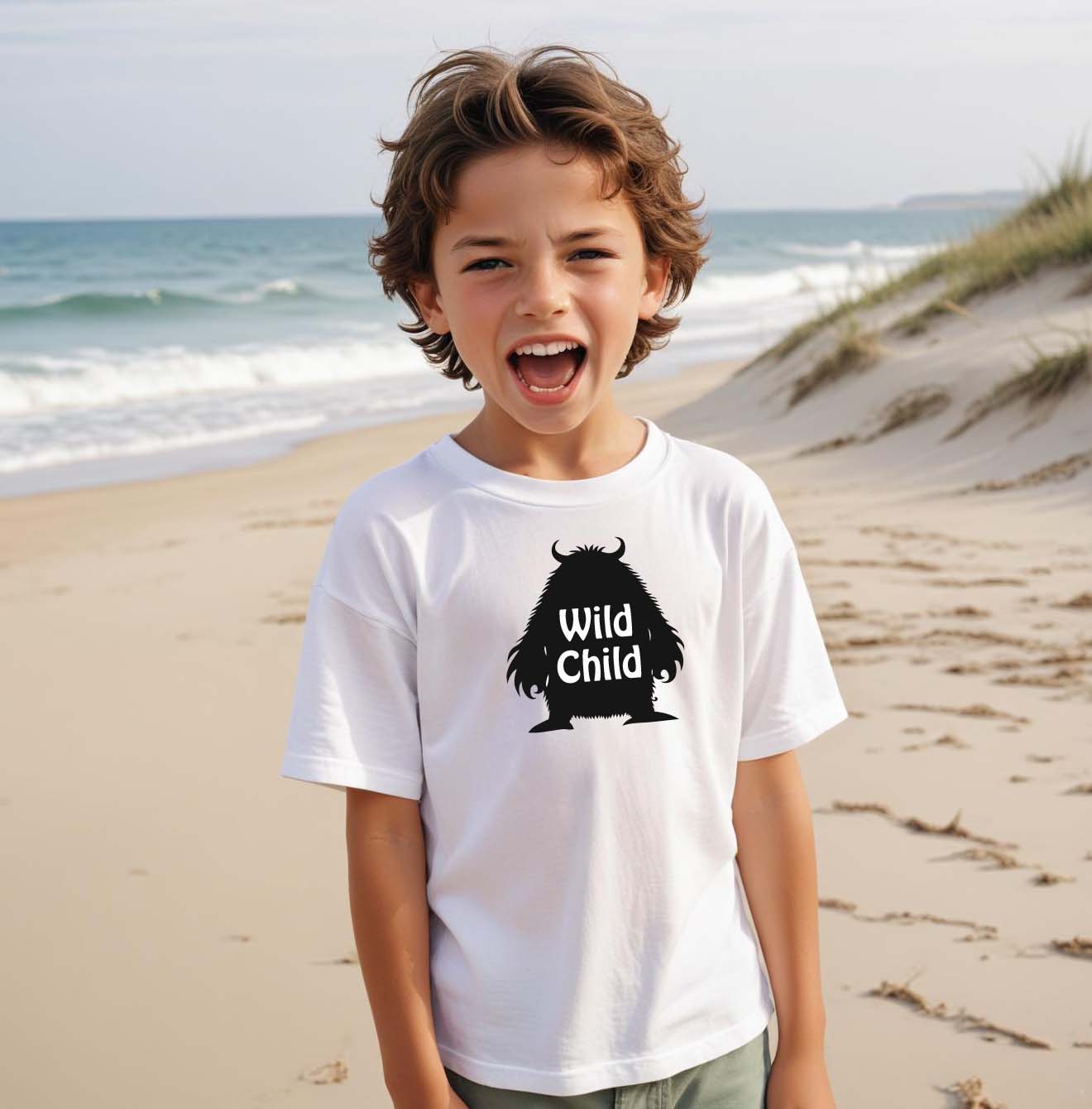 Wild t shirt, cute kids wild child monster t shirt