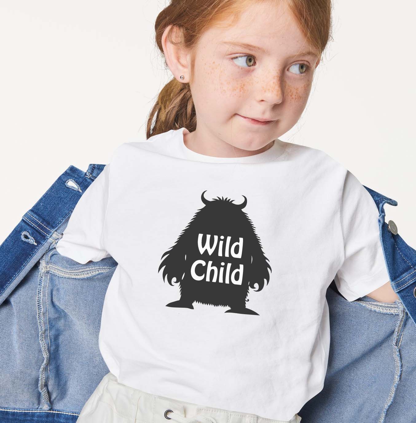 Wild t shirt, cute kids wild child monster t shirt