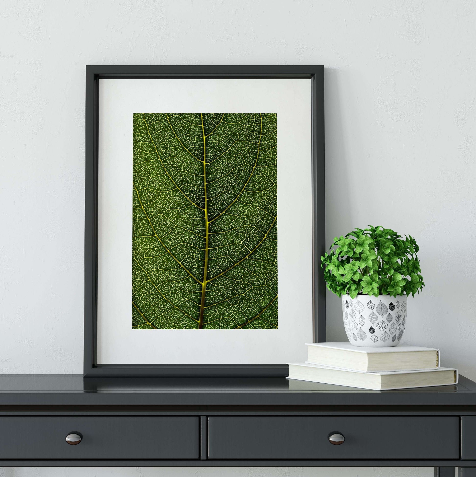 Close up green leaf textures print 3 Photography Prints