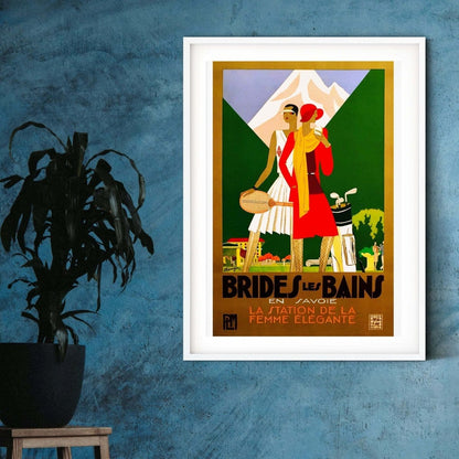 French art deco travel posters, vintage travel print