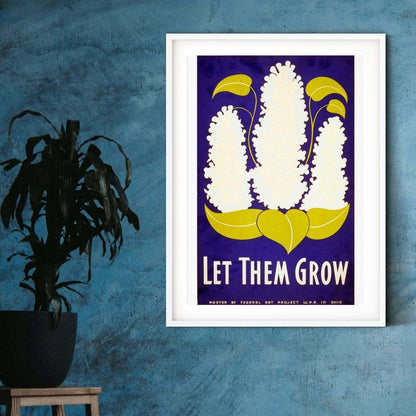 Let them Grow Advertising Print, WPA kitchen print