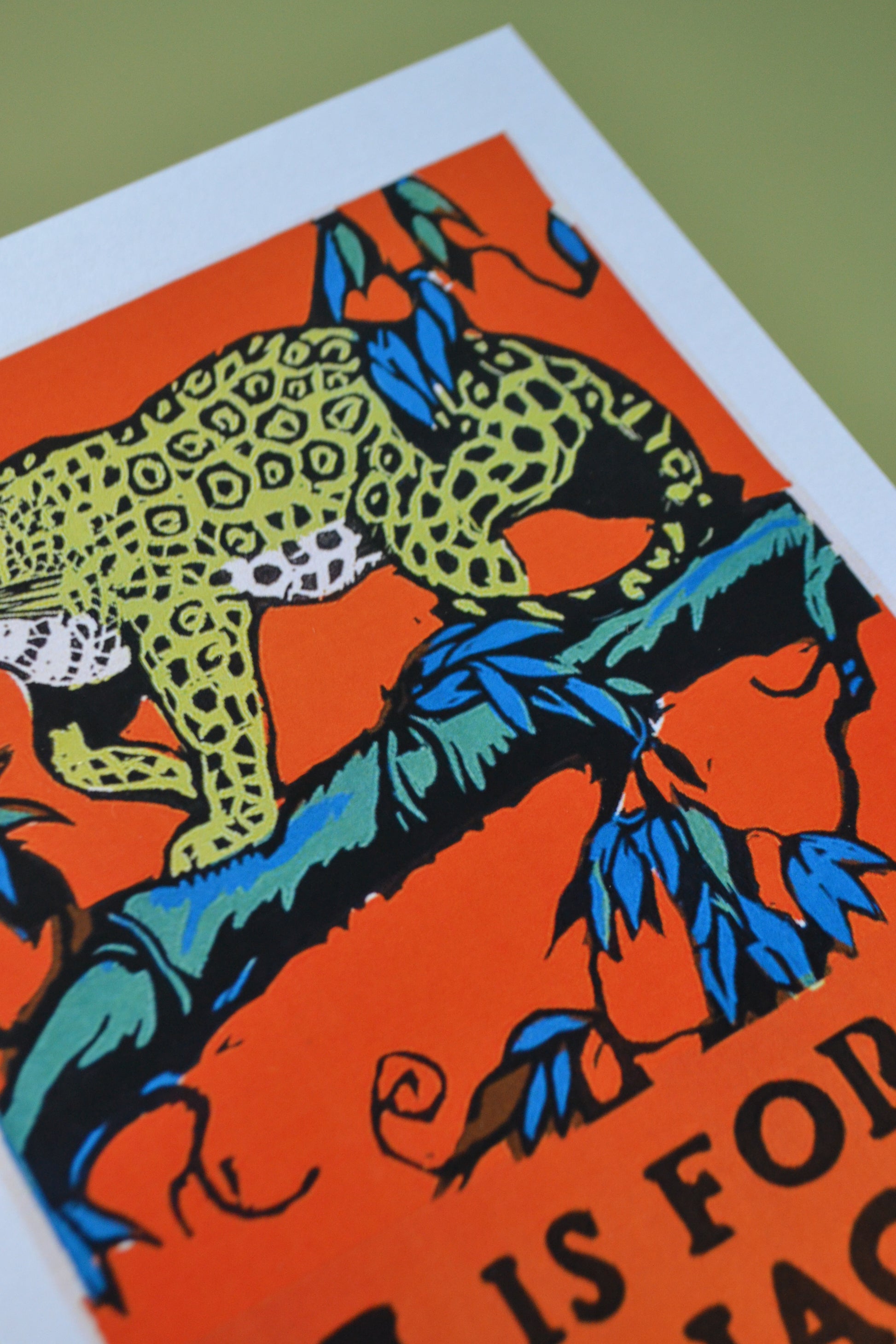 J is for Jaguar print, vintage animal prints, Letter j alphabet print alphabet prints