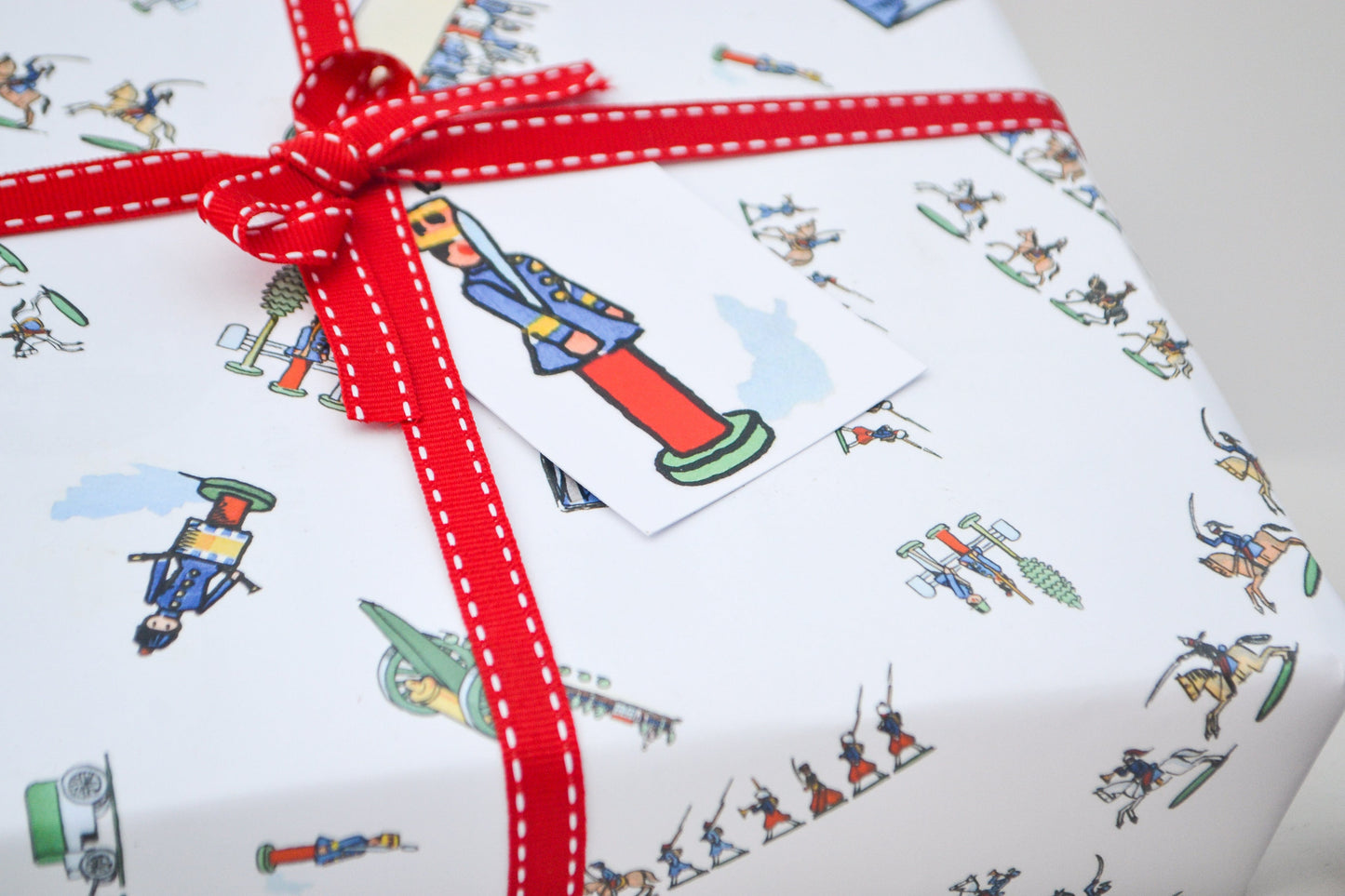 Vintage Soldier Wrapping Paper gift tag Set Wrapping paper
