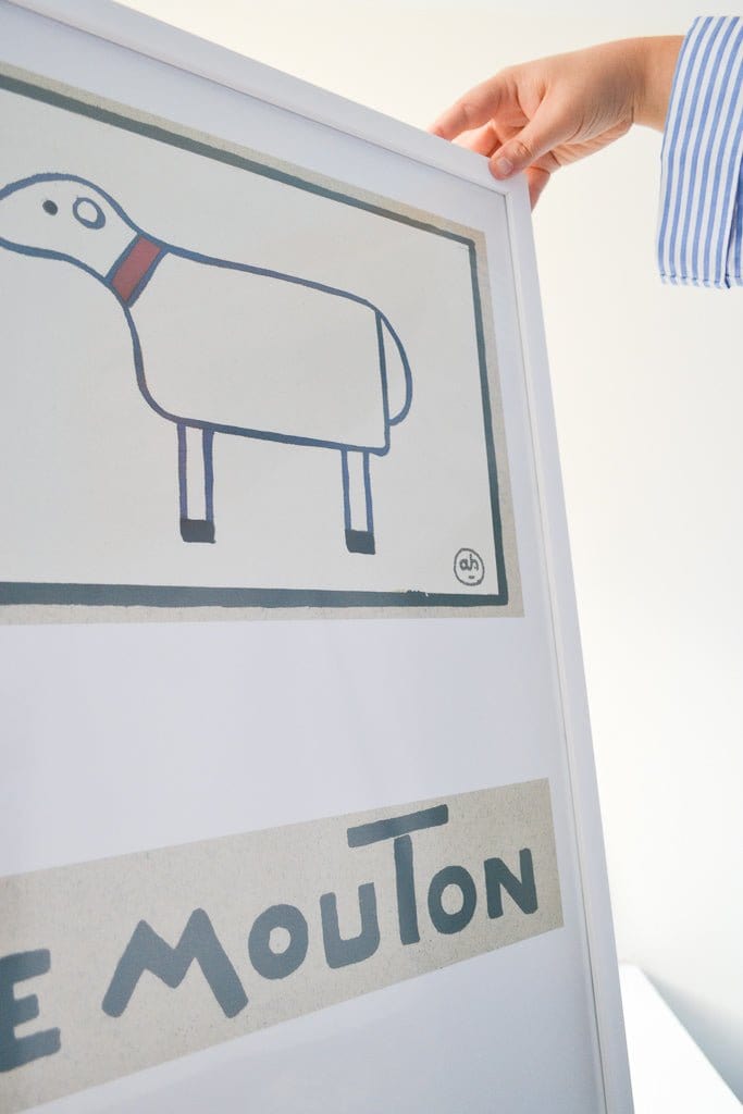 French Childrens Sheep Le Mouton nursery print French animal prints
