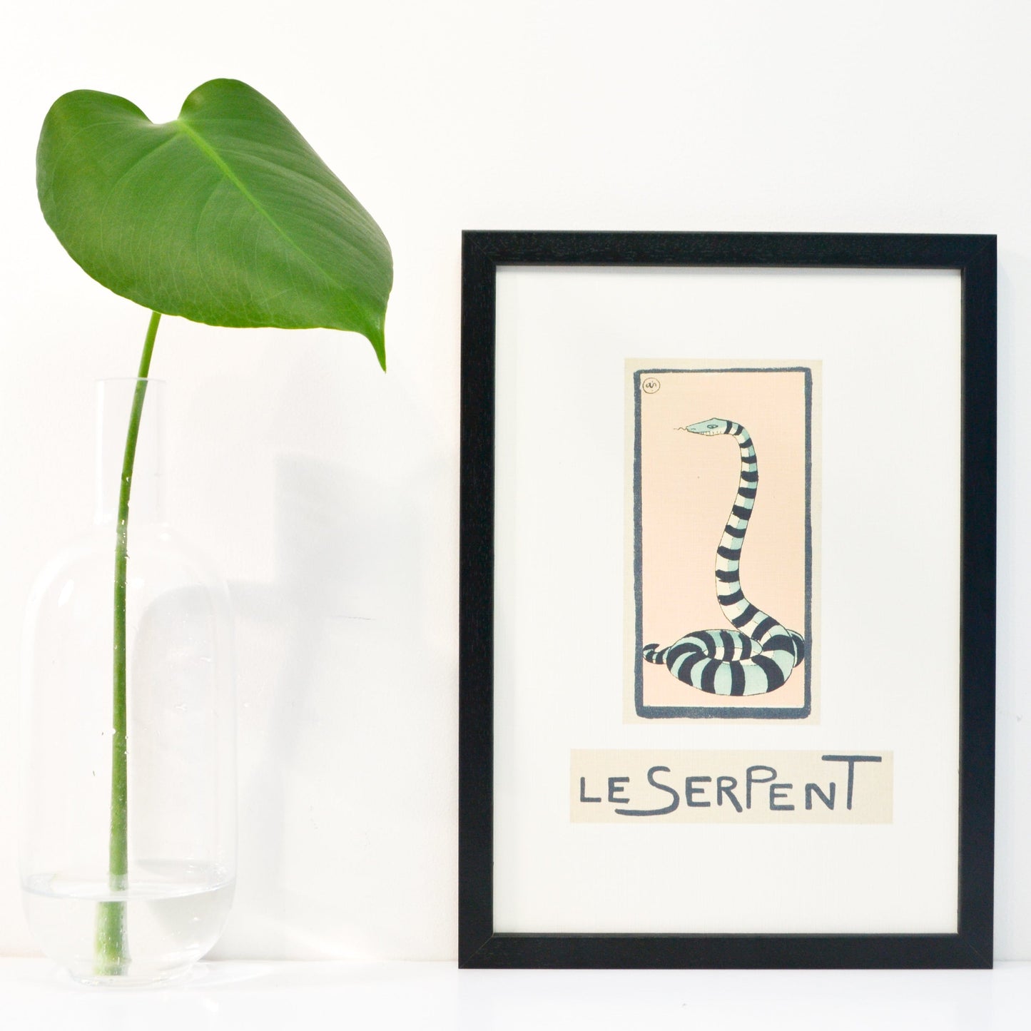 French childrens le serpent snake nursery print french animal prints