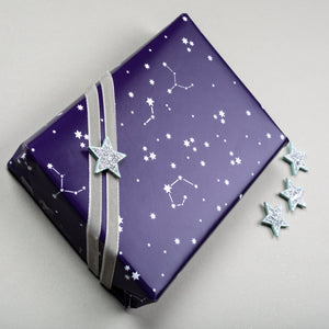 Navy Stars Wrapping Paper gift tag Set Wrapping paper