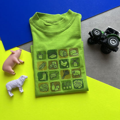Farm squares cute toddler tshirt, boys young farmer gifts, farm lover little farmer shirt, rural living farmer clothing
