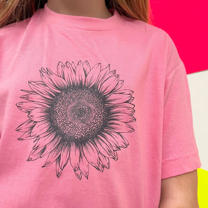 Women's Sunflower T Shirt, sunflower top floral t shirt