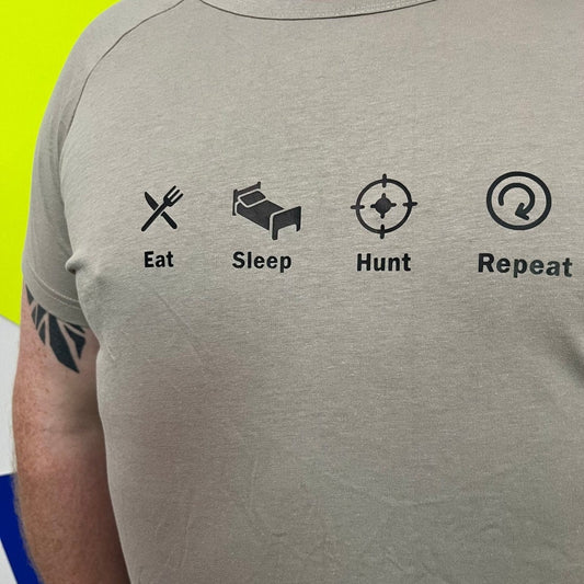 Eat sleep hunt repeat unisex T Shirt, minimalist T Shirt,