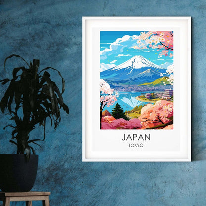 Japan Tokyo modern travel print graphic travel poster