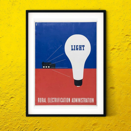 Light Advertising Print, electrical advert graphic design print