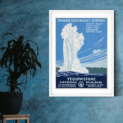 Yellowstone Park Tourism Travelling prints, vintage travel poster