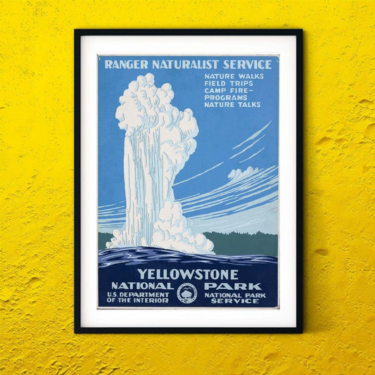 Yellowstone Park Tourism Travelling prints, vintage travel poster