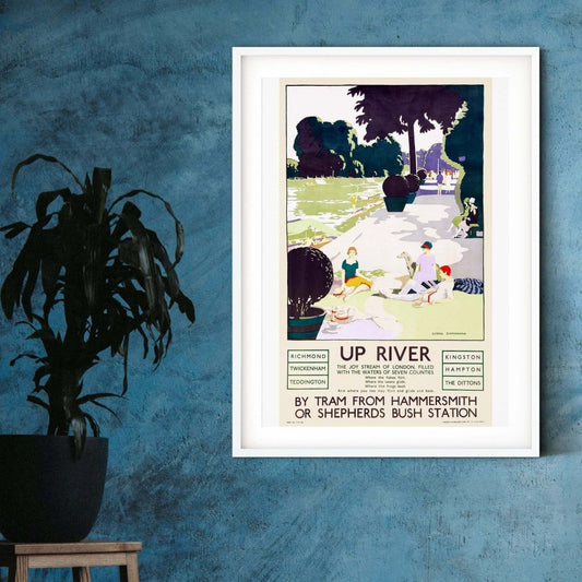 Underground Art Deco travel posters, Up River travel print