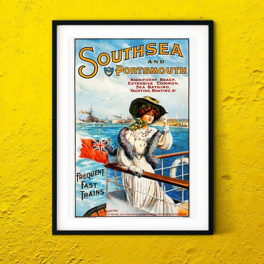 Southsea Train travel posters, Vintage Travel Poster UK