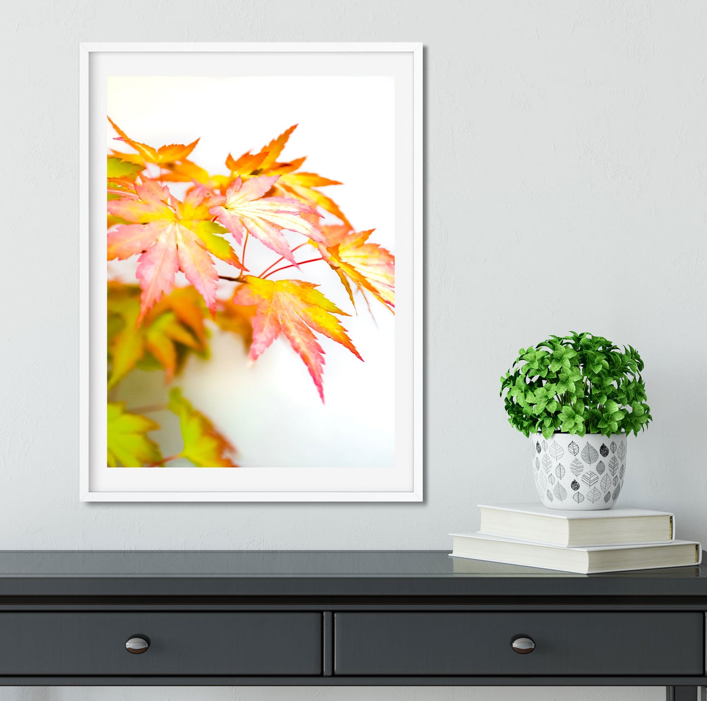 Japanese Maple leaf photography minimalist autumn leaf print 1 Photography Prints