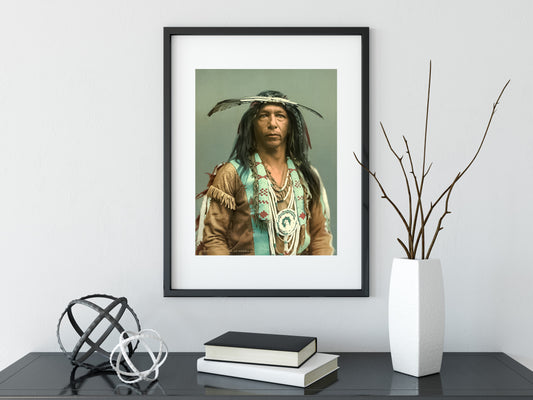 Native American indian man vintage photography print vintage photographs