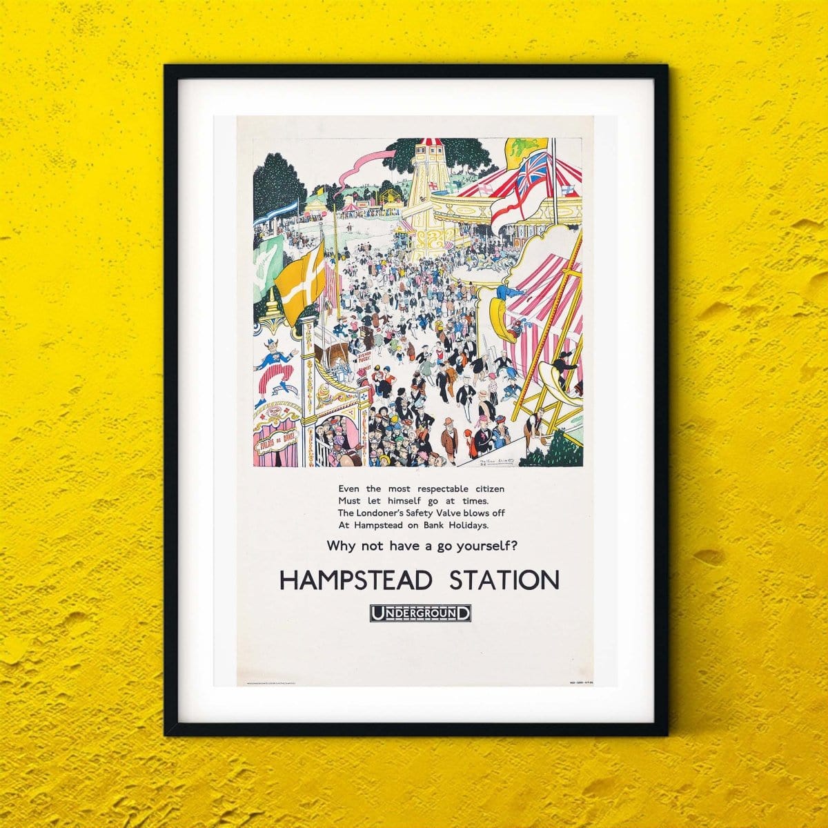 London Underground Art Deco travel posters, Hampstead travel print