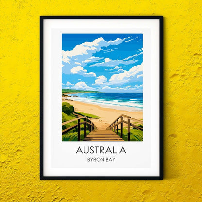 Australia Byron Bay modern travel print graphic travel poster