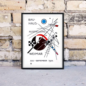 Vintage framed art exhibition Bauhaus poster by Wassily Kandinsky Vintage Advertising Prints