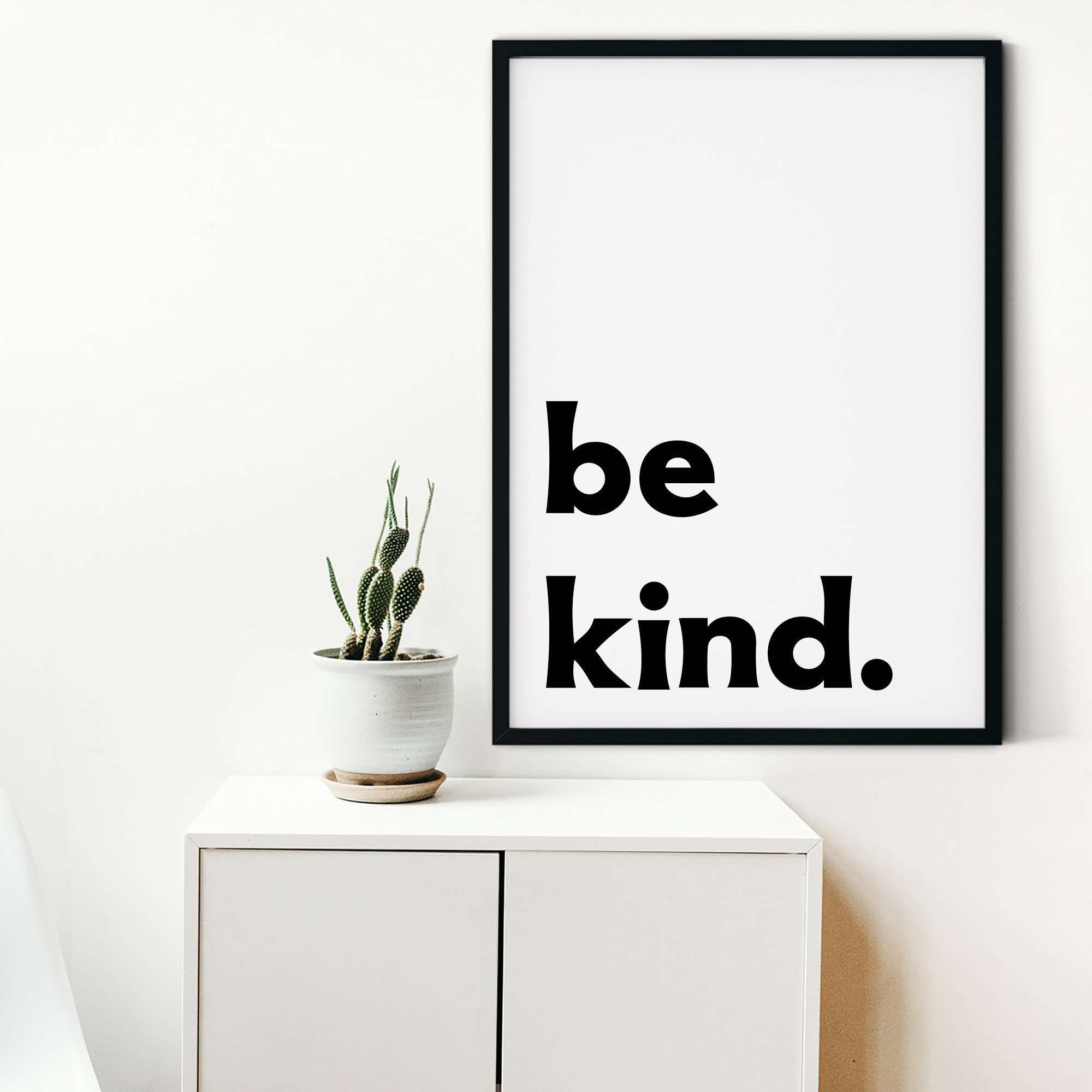 Be Kind typography print