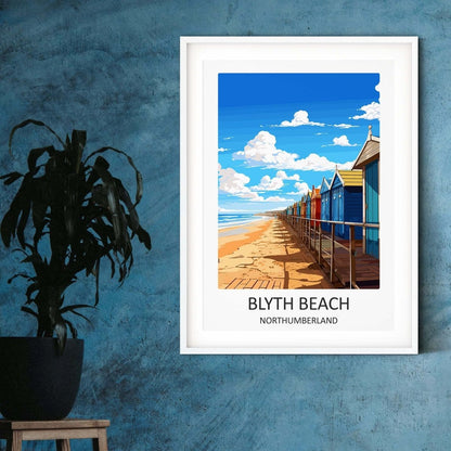 Blyth Beach Hut Prints travel posters UK Northumberland prints