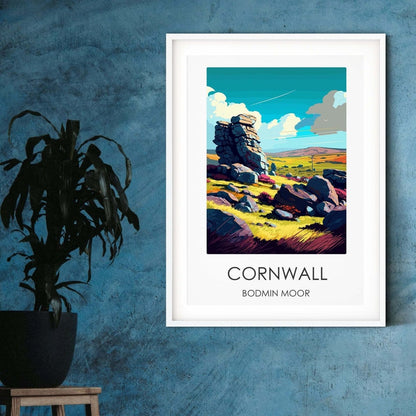Bodmin Moor travel posters UK destination Cornwall prints